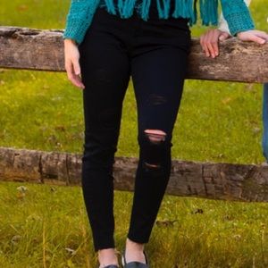 Old navy black ripped jeans